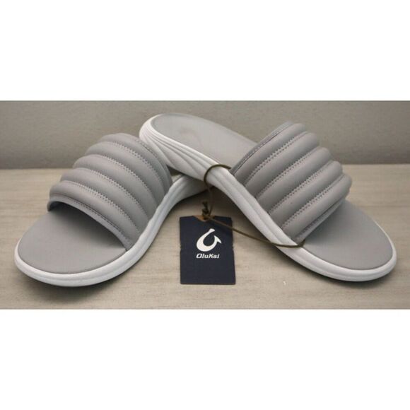 Olukai 10531-DWDW Men's Sz 11D Mist Gray Komo Water-Resistant Slide Sandals - Picture 1 of 9